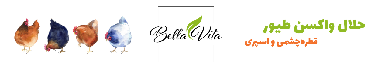 حلال واکسن طیور قطره چشمی و اسپری بلا ویتا Bella Vita آویژه دارو برای تولید شیر بهداشتی